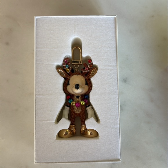 Mickey Mouse Disney BaubleBar Reindeer Keychain Bag Charm - Picture 3 of 6